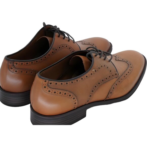 Men's Johnston Murphy Henric Tan Wingtip Oxfords US 10 - Picture 3 of 6